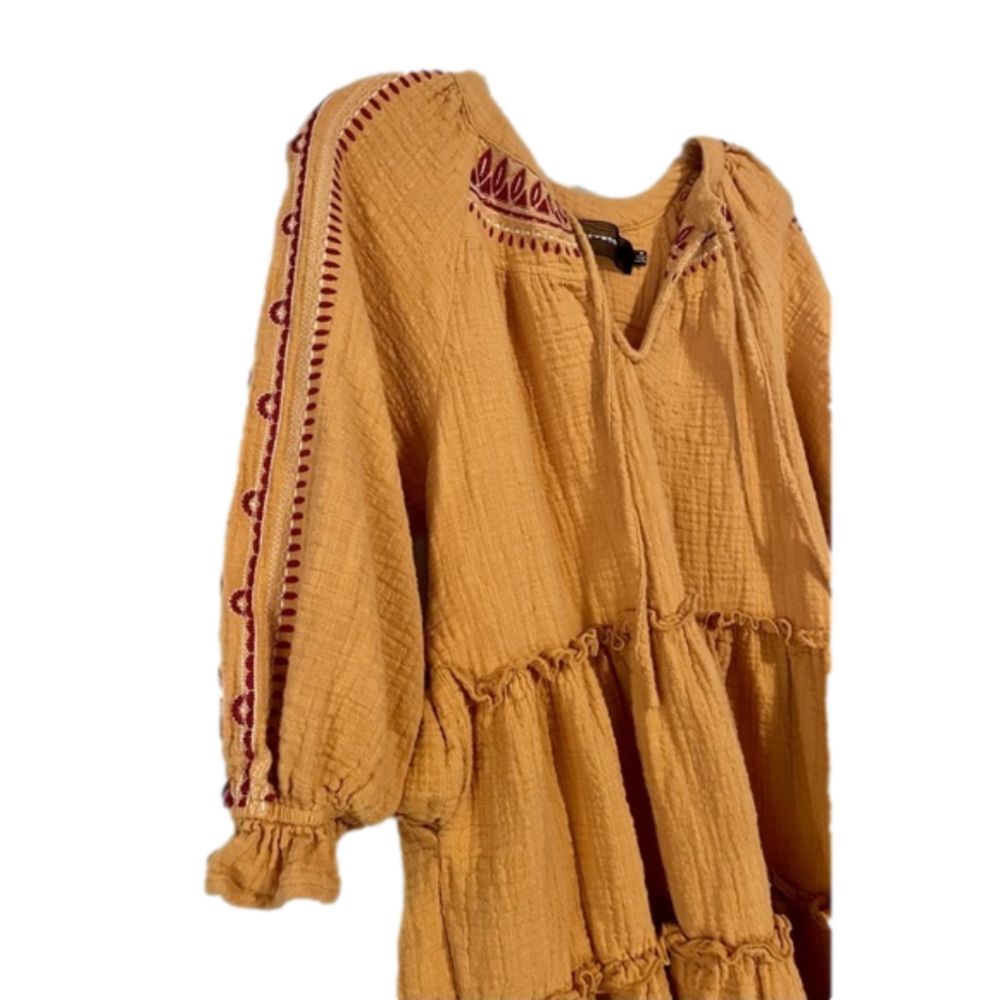 - Code X Mode Size Medium Embroidered Tiered Dress - image 3